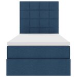 vidaXL Lit avec rangement et matelas Bleu 100 x 200 cm Polyester
