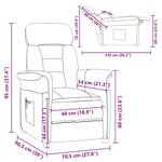 vidaXL Fauteuil Relax Crème