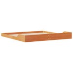 vidaXL Cadre de lit Marron cire 200 x 210 cm Bois massif en pin