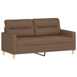 vidaXL Canapé 2 places avec oreillers décoratifs marron 140 cm tissu
