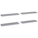 vidaXL Étagères murales flottantes 4 Pièces gris 90x23 5x3 8 cm MDF