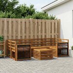 vidaXL Ensemble de canapés d'extérieur 7 pc Naturel