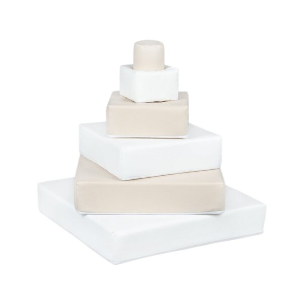 Pyramide- lot de 6 gros blocs blanc cappuccino