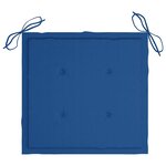 vidaXL Chaises de jardin empilables avec coussins lot de 6 Teck solide