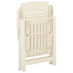 vidaXL Chaises inclinables de jardin 2 Pièces Plastique Blanc