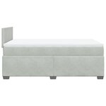 vidaXL Sommier à lattes de lit et matelas gris clair 120x190cm velours