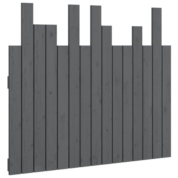 vidaXL Tête de lit murale Gris 95 5x3x80 cm Bois massif de pin