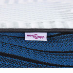 vidaXL Coussins de Matelas Blanc et bleu 160 x 200 cm