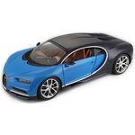 BBURAGO Voiture de collection en métal Bugatti Chiron bleue a l'échelle 1/18eme