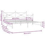 vidaXL Lit de jour avec lit gigogne sans matelas blanc 107x203cm acier