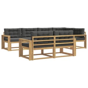 vidaXL Ensemble de canapés d'extérieur 6 pc Blanc et anthracite