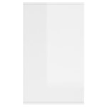 vidaXL Buffet blanc brillant 135x41x75 cm bois d'ingénierie