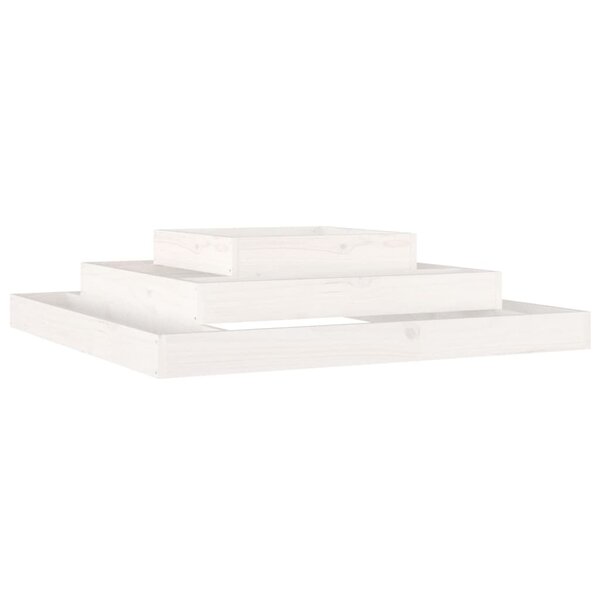 vidaXL Jardinière Blanc 110x110x27 cm Bois massif de pin