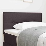 vidaXL Tête de Lit LED avec tête de lit Marron foncé 100 cm tissu