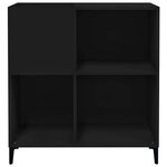 vidaXL Armoire à disques noir 84 5x38x89 cm bois d'ingénierie