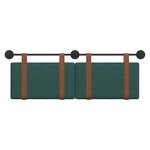 vidaXL Tête de lit suspendue Uni Vert foncé 130 x 55 x 5 cm PU antique