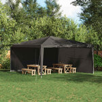 vidaXL Mur de tente de fête 2 Pièces Anthracite 400 x 195 cm PE et acier