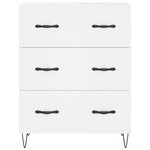 vidaXL Buffet haut Blanc 69 5x34x180 cm Bois d'ingénierie