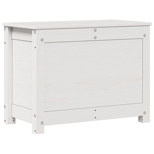 vidaXL Boîte de rangement Blanc 60x32x45 5 cm Bois massif de pin