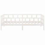 vidaXL Lit de jour Blanc Bois massif de pin 90x190 cm