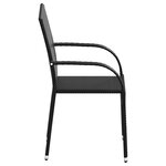 vidaXL Chaises empilables d'extérieur lot de 6 Résine tressée Noir
