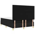 vidaXL Lit à ressorts avec matelas Noir 140 x 190 cm tissu