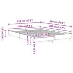 vidaXL Cadre de lit sans matelas vieux bois 150x200 cm bois ingénierie