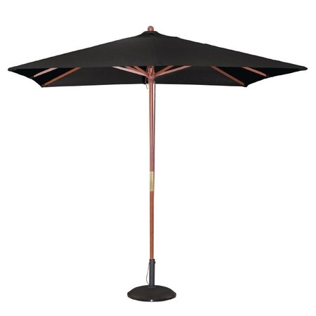 Parasol de terrasse professionnel à poulie carré de 2 50m noir - bolero -  - polyester x2730mm