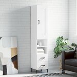 vidaXL Buffet haut Blanc 34 5x34x180 cm Bois d'ingénierie