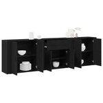 vidaXL Buffet Chêne noir 240 x 33 x 70 cm Bois d'ingénierie