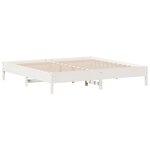 vidaXL Cadre de lit sans matelas blanc 180x200 cm bois massif de pin