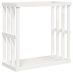 vidaXL Porte-bûches d’extérieur Blanc 108x52x106 cm Bois massif de pin