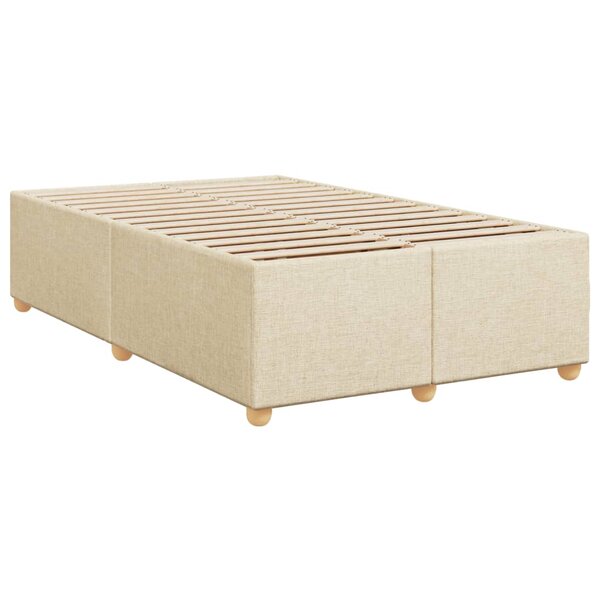 vidaXL Cadre de lit Crème 120 x 200 cm Tissu