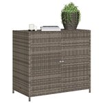 vidaXL Armoire de rangement de jardin gris 83x45x76 cm résine tressée