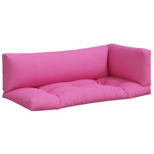 vidaXL Coussins de palette lot de 3 rose tissu Oxford