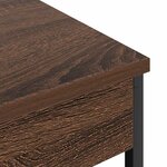 vidaXL Table de nuit avec station de chargement Chêne marron