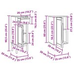 vidaXL Ensemble de mobilier de salle de bain FLORO 3 Pièces Cire marron
