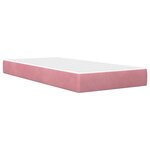 vidaXL Cadre de lit avec matelas Rose 100 x 200 cm Velours