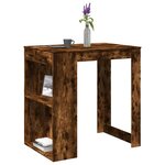 vidaXL Table de bar chêne fumé 102x70x103 5 cm bois d'ingénierie