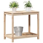 vidaXL Table de rempotage avec étagère 82 5x50x75cm bois massif de pin