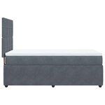 vidaXL Sommier à lattes de lit avec matelas Gris foncé 100x200 cm