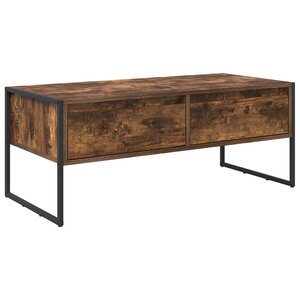vidaXL Table basse Chêne Fumé 100 x 46 x 40 cm Bois d'ingénierie