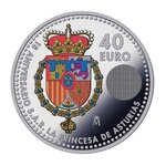 Pièce de monnaie 40 euro Espagne 2023 argent – Princesse Leonor (en blister)