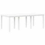vidaXL Table de Jardin Blanc 200 x 100 x 73 cm polyrotin