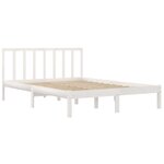 vidaXL Cadre de lit sans matelas blanc bois de pin massif 140x190 cm