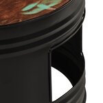 vidaXL Tables de bar forme tambour 3 Pièces bois massif de récupération
