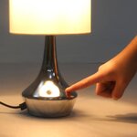 Vidaxl lampes de table 2 pièces bouton tactile blanc e14