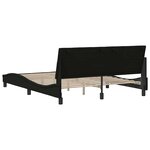 vidaXL Cadre de lit sans matelas noir 160x200 cm tissu