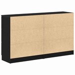 vidaXL Buffet Chêne noir 180 x 30 x 70 cm Bois d'ingénierie