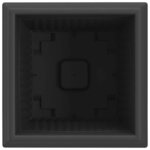 vidaXL Pot de Fleurs Carré 6 Pièces Noir 20 x 20 x 16 cm Plastique